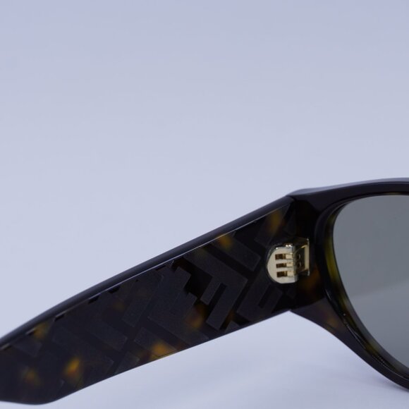 Fendi FE40158I 52E Sunglasses Dark Havana Oval Frame, Brown Lenses - Picture 8 of 10